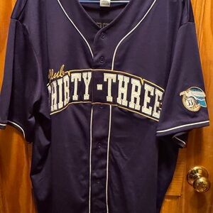 Club Thirty-Three Navy Baseball Jersey Embroidered Size Large